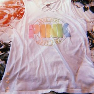 vs pink rainbow tank